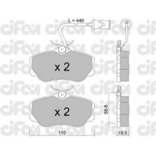 822-074-1 CIFAM Комплект тормозных колодок, дисковый тормоз