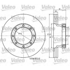 187027 VALEO Тормозной диск