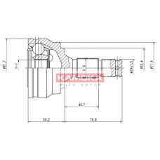 6670 KAMOKA Шарнирный комплект, приводной вал