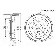 801286 Vema Тормозной барабан