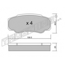 548.0 TRUSTING Комплект тормозных колодок, дисковый тормоз
