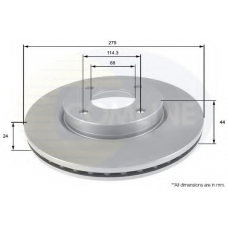 ADC0284V COMLINE Тормозной диск