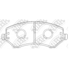 PN0058 NiBK Комплект тормозных колодок, дисковый тормоз