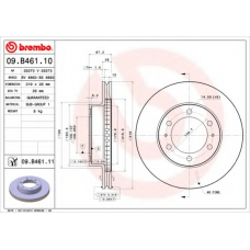 09.B461.11 BREMBO Тормозной диск