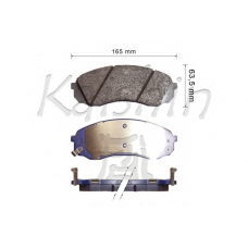D11236 KAISHIN Комплект тормозных колодок, дисковый тормоз