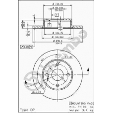 08.5796.10 BREMBO Тормозной диск