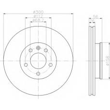 8DD 355 108-081 HELLA Тормозной диск