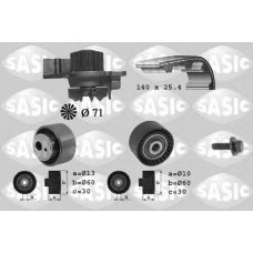 3900010 SASIC Водяной насос + комплект зубчатого ремня