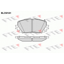 BL2581A1 FTE Комплект тормозных колодок, дисковый тормоз