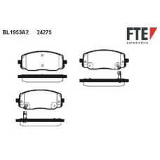 BL1953A2 FTE Комплект тормозных колодок, дисковый тормоз
