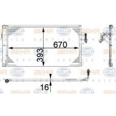 8FC 351 301-121 HELLA Конденсатор, кондиционер