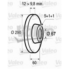 186463 VALEO Тормозной диск