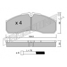 594.0 TRUSTING Комплект тормозных колодок, дисковый тормоз