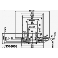 J3316008 NIPPARTS Тормозной диск