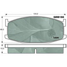 GDB198 TRW Комплект тормозных колодок, дисковый тормоз