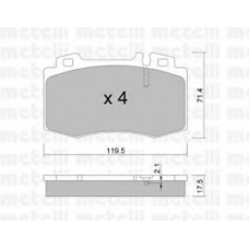 22-0563-0 METELLI Комплект тормозных колодок, дисковый тормоз