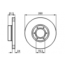 0 986 478 745 BOSCH Тормозной диск