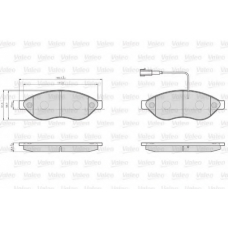 872468 VALEO Комплект тормозных колодок, дисковый тормоз