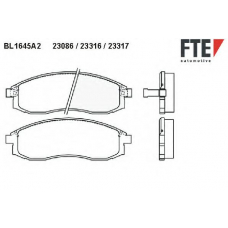 BL1645A2 FTE Комплект тормозных колодок, дисковый тормоз