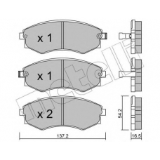 22-0518-0 METELLI Комплект тормозных колодок, дисковый тормоз