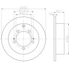 8DD 355 111-721 HELLA PAGID Тормозной диск