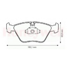 573161B BENDIX Комплект тормозных колодок, дисковый тормоз