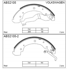 ABS2105 Allied Nippon Колодки барабанные