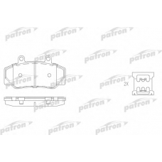 PBP628 PATRON Комплект тормозных колодок, дисковый тормоз