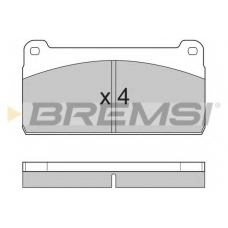 BP7237 BREMSI Комплект тормозных колодок, дисковый тормоз