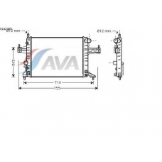 OLA2308 AVA Радиатор, охлаждение двигателя