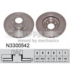 N3300542 NIPPARTS Тормозной диск