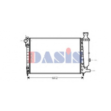 161200N AKS DASIS Радиатор, охлаждение двигателя