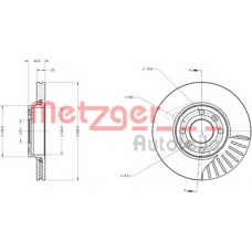 6110047 METZGER Тормозной диск