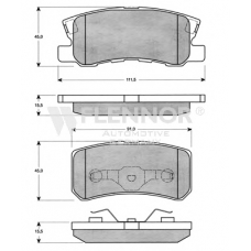 FB210460 FLENNOR Комплект тормозных колодок, дисковый тормоз