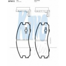 BP-9013 KAVO PARTS Комплект тормозных колодок, дисковый тормоз