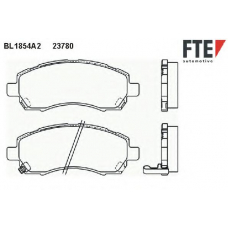 BL1854A2 FTE Комплект тормозных колодок, дисковый тормоз