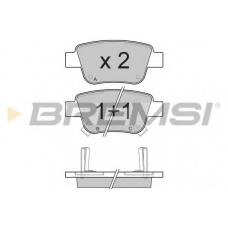 BP3112 BREMSI Комплект тормозных колодок, дисковый тормоз