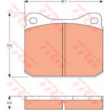 GDB7572 TRW Комплект тормозных колодок, дисковый тормоз