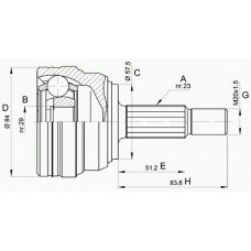 CVJ5313.10 OPEN PARTS Шарнирный комплект, приводной вал