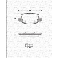 363702161269 MAGNETI MARELLI Комплект тормозных колодок, дисковый тормоз