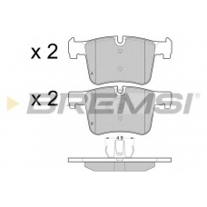 BP3453 BREMSI Комплект тормозных колодок, дисковый тормоз