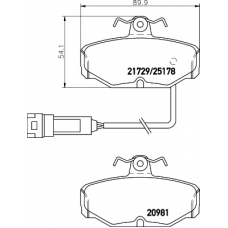 8DB 355 017-631 HELLA PAGID Комплект тормозных колодок, дисковый тормоз