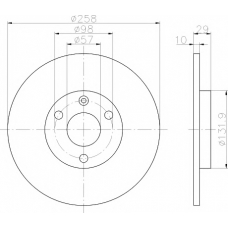 8DD 355 102-421 HELLA PAGID Тормозной диск