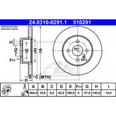 24.0310-0291.1 ATE Тормозной диск