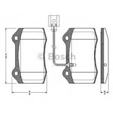 0 986 TB2 693 BOSCH Комплект тормозных колодок, дисковый тормоз