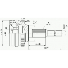 CVJ5273.10 OPEN PARTS Шарнирный комплект, приводной вал