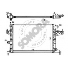 212541 SOMORA Радиатор, охлаждение двигателя