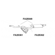 FA25361 VENEPORTE Средний глушитель выхлопных газов