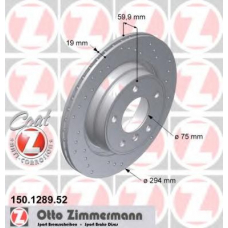 150.1289.52 ZIMMERMANN Тормозной диск