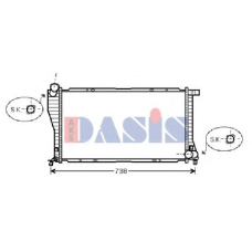 051540N AKS DASIS Радиатор, охлаждение двигателя